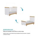 Ver imagem 5 de Berço Peroba Retrô Americano Branco com Amendôa MDF Infantil Branco Amêndoa