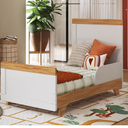 Ver imagem 2 de Berço Peroba Retrô Americano Branco com Amendôa MDF Infantil Branco Amêndoa