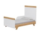 Ver imagem 7 de Berço Peroba Retrô Americano Branco com Amendôa MDF Infantil Branco Amêndoa