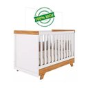 Ver mais imagens de Berço Peroba Retrô Americano Branco com Amendôa MDF Infantil Branco Amêndoa