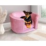 Cama Aurora para Cachorro e Gato Pet Veludo Rosa 80x60 Bz Home Decor - 1