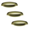 Kit 3 Puxador Concha Colonial Dourado 115 Italy Line 96mm - 1