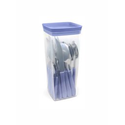 Conjunto de Talheres + Pote - Simonaggio Trend - 25 Pçs – Azul Sereno - 2