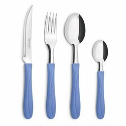 Conjunto de Talheres + Pote - Simonaggio Trend - 25 Pçs – Azul Sereno - 1