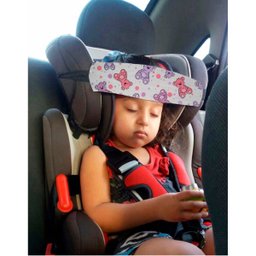 Faixa soninho apoio de cabeça para o bebê usar na cadeirinha do carro estampa ursinhos coloridos - 2