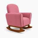 Ver imagem 7 de Poltrona Amamentação Nuvem Base Balanço com Puff Suede:Suede Rosa