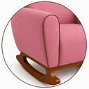 Ver mais imagens de Poltrona Amamentação Nuvem Base Balanço com Puff Suede:Suede Rosa