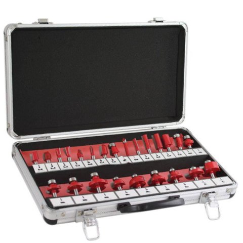 Jogo Fresa Para Tupia 24 Peças Vermelha 680400 Lee Tools