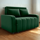Ver imagem 2 de Sofa Cama 2 Lugares 138 Cm Amora Veludo Maserati Verde Milani Store