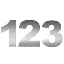 Ver imagem 1 de Número Residencial Kit 3 Und Acm Dupla Face 3m Aço Escovado