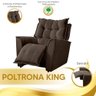 Poltrona do Papai Reclinável King Veludo Speciale Home Marrom Chocolate - 5