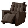 Poltrona do Papai Reclinável King Veludo Speciale Home Marrom Chocolate - 3