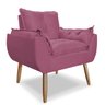 Poltrona Decorativa Opala Cor Rosa. - 2