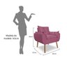 Poltrona Decorativa Opala Cor Rosa. - 5