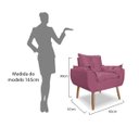 Ver imagem 5 de Poltrona Decorativa Opala Cor Rosa.