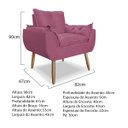 Ver imagem 3 de Poltrona Decorativa Opala Cor Rosa.