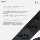 Ver imagem 5 de Dps Filtro Linha Iclamper Energia 5 Tomadas Lcf Preto Regua 3 Pinos 10a