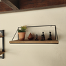 Prateleira Rústica Industrial De Parede Aço Madeirado Canela - 4