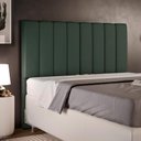 Ver imagem 6 de Cabeceira Cama Box Casal 140 Cm Dália W01 Linho Verde Musgo