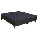 Ver imagem 1 de Base Para Cama Box Casal Queen Size Bipartido 158cm Suede Liso Tower NW Marrom - Gazin
