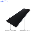 Ver imagem 3 de 1 Prateleira Preta 90X30 Com Suporte Flutuante Mdf  Organizadora Decoração Cozinha Quarto Banheiro