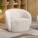 Ver imagem 2 de Poltrona para Sala de Estar Orgânica Kit com 2 Garbin K04 Bouclê Bege - Mpozenato
