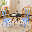 Ver imagem 2 de Kit Mesa Infantil Eames 60cm e 2 Cadeiras Tiffany Polipropileno La Mobilia: Espaço Kids Azul