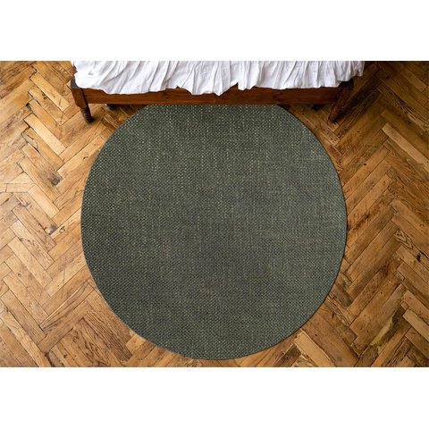 Tapete Redondo Sisal Sintético Verde Ø135cm Antiderrapante