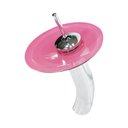 Ver imagem 2 de CUBA DE VIDRO REDONDA 35CM ROSA + VALVULA + TORNEIRA CASCATA