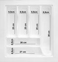 Ver imagem 2 de Divisor Organizador de Talher para Gaveta Og-07 Branco