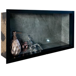 Nicho de Porcelanato Cinza Grafite Polido 60x32cm - 4