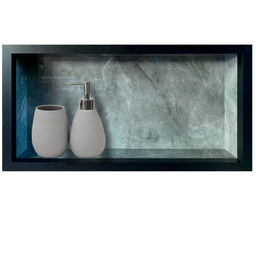 Nicho de Porcelanato Cinza Grafite Polido 60x32cm - 6
