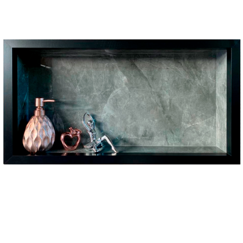 Nicho de Porcelanato Cinza Grafite Polido 60x32cm
