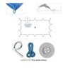 Capa de Piscina 5,5x2,5 Lona Forte Proteção Kit Dreno Corda e Pino - 8