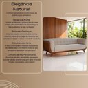 Ver imagem 7 de Sofá Madri 3 Lugares 240cm Branco Corino com Pés de Madeira Divani