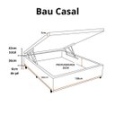 Ver imagem 2 de Cama Box Baú Casal Blindado com Pistão a Gás - Suede Preto