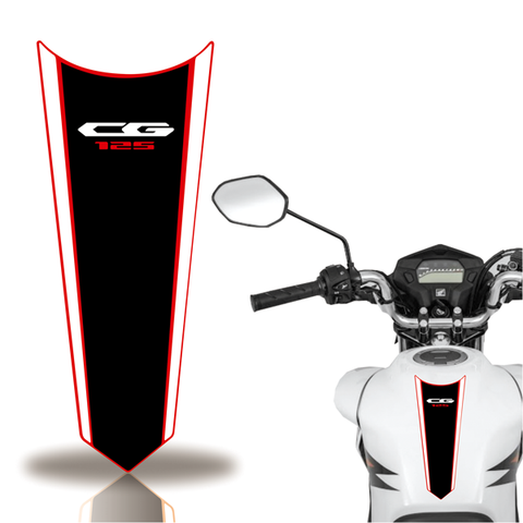 Adesivo Faixa Gravata Tanque Moto Cg 160 125 Titan Fan Teu Adesivo 125 Preto Vermelho