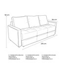 Ver mais imagens de Sofá Cama 3 Lugares Casal 2,10 Mts Pompeia Safira Matrix