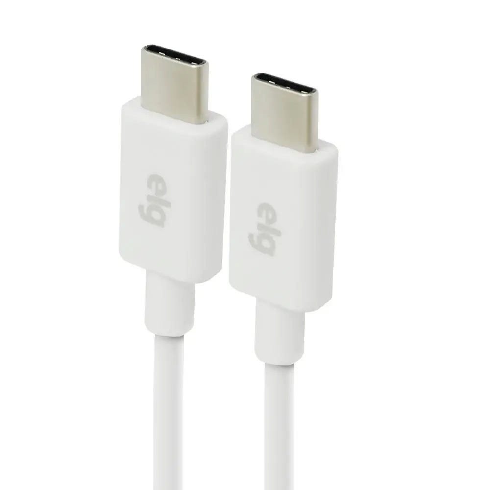 Cabo Reversível USB TIPO-C para USB TIPO-C de 1 Metro para Recarga e Sincronização - TC2TC Branco - 2