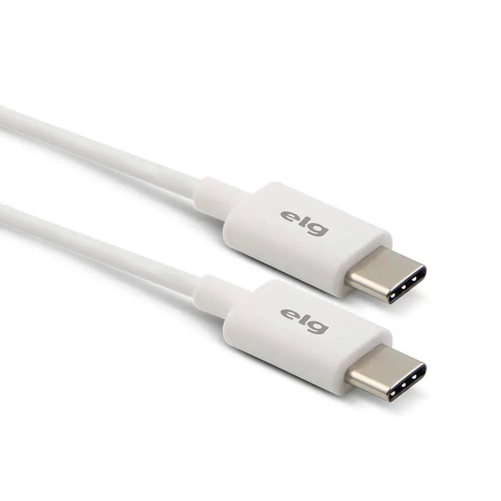 Cabo Reversível USB TIPO-C para USB TIPO-C de 1 Metro para Recarga e Sincronização - TC2TC Branco - 3