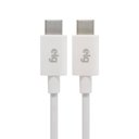 Ver imagem 1 de Cabo Reversível USB TIPO-C para USB TIPO-C de 1 Metro para Recarga e Sincronização - TC2TC Branco