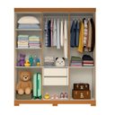 Ver imagem 4 de Guarda-Roupa Infantil 6 Portas 100% MDF 164cm Stellari Espresso Móveis Marrom/Cinamomo
