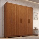 Ver imagem 1 de Guarda-Roupa Infantil 6 Portas 100% MDF 164cm Stellari Espresso Móveis Marrom/Cinamomo