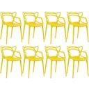 Ver imagem 3 de Kit 8 Cadeiras Masters Allegra - Amarelo
