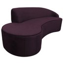 Ver imagem 4 de Sofá Curvo 03 Lugares 180cm Eron Braço Esquerdo Veludo Roxo - Nexta Casa