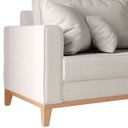 Ver imagem 3 de Sofá 3 Lugares Beny Base em Madeira Maciça Recepção Linho Cru Kimi Design