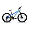Bicicleta Aro 26 Vikingx X25 Tuff 21 Velocidades Cambio Shimano Aro Vmax Azul Com Amarelo - 1