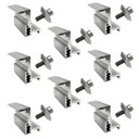 Ver imagem 1 de Fixador Grampo Final End Clamp Regulável Linha C Placa Painel Solar Alumínio e Inox | Perfil Master