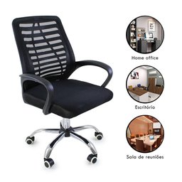 Cadeira de Escritório Ergonômica Secretária Giratória Altura Ajustável Office Tela Mesh Zebrada - 6
