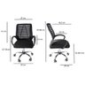 Cadeira de Escritório Ergonômica Secretária Giratória Altura Ajustável Office Tela Mesh Zebrada - 4